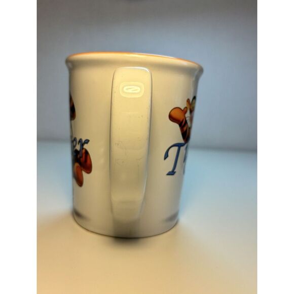 Tigger Disney Store Mug with Tigger's Tail Spring Boing Thailand Orange Interior - Picture 4 of 6